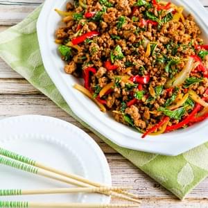 Thai-Inspired Ground Turkey Stir-Fry with Basil and Peppers (Low-Carb, Gluten-Free)
