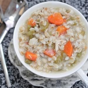 Hearty Chicken Barley Soup with Vegetables