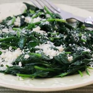 Stir-Fried Spinach with Garlic and Parmesan