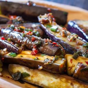 Chinese Eggplant with Spicy Garlic Sauce