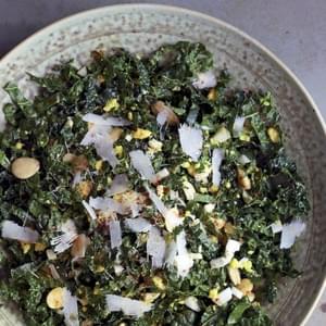 Smoky Kale Salad With Toasted Almonds And Egg