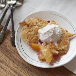 Peach Cobbler With Cardamom Whipped Cream