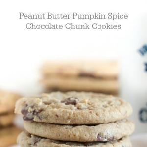 Peanut Butter Pumpkin Spice Chocolate Chunk Cookies