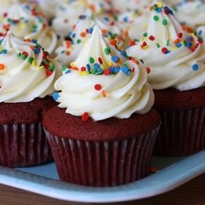 Red Velvet Birthday Cupcakes