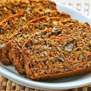 Low-Sugar and Whole Wheat Garden Harvest Cake with Zucchini, Apple, and Carrot