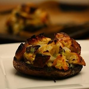 >Portobello Mushrooms with Parmesan-Herb Stuffing