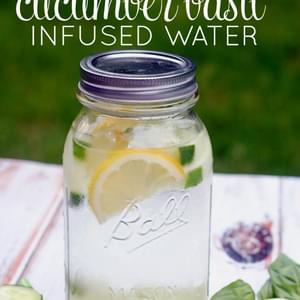 Cucumber Lemon Lime Basil Infused Water