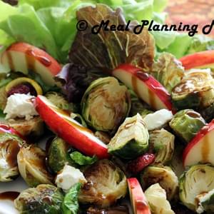 Roasted Brussels Sprouts ‘n Apple Salad with Balsamic Drizzle