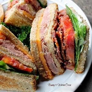 Ham and Cheese Club Sandwich (How to make a Club)