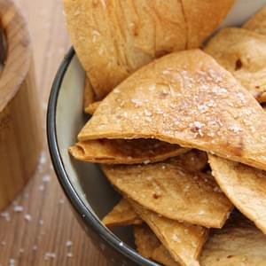 Baked Flour Tortilla Chips, Crisp and Flaky