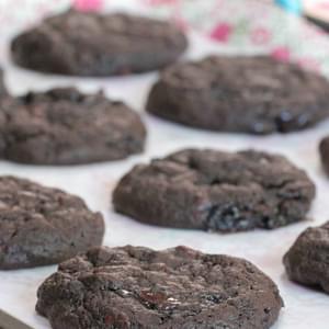 Double Chocolate Junior Mint and Chip Cookies
