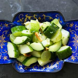 Cucumber Salad with Grapes and Almonds