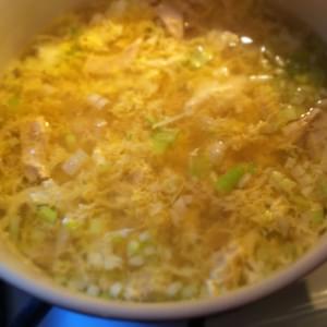 Ginger Scallion Egg-Drop Soup with Chicken!