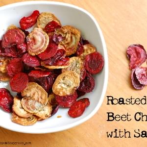 Roasted Beet Chips with Sage