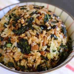 Crispy Kale and Mushroom Fried Rice