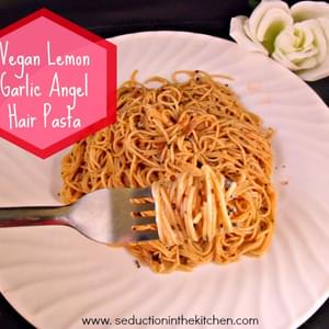 Vegan Lemon Garlic Angel Hair Pasta