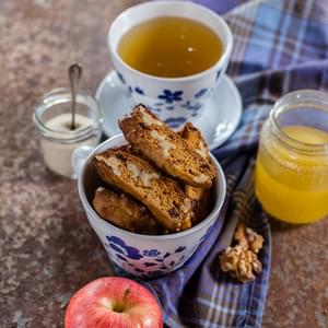 Oat And Honey Biscotti With Walnuts And Raisins