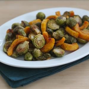Easy Roasted Brussels Sprouts and Squash
