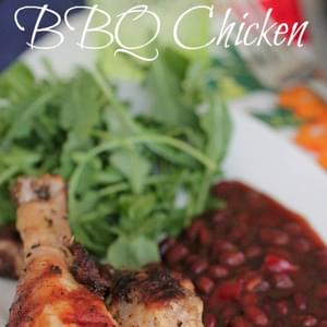 Lemon Herb BBQ Chicken with Sweet Mesquite Beans