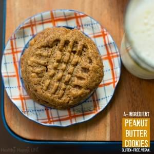 4-Ingredient Peanut Butter Cookies