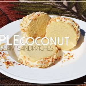 Triple Coconut Ice Cream Sandwiches