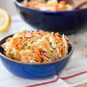 Peanut, Carrot, and Cabbage Slaw