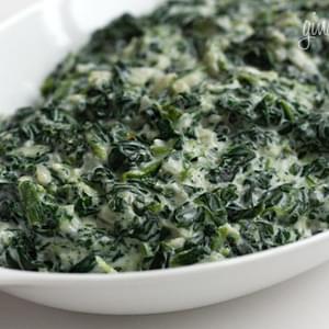 Creamed Spinach - Lightened Up