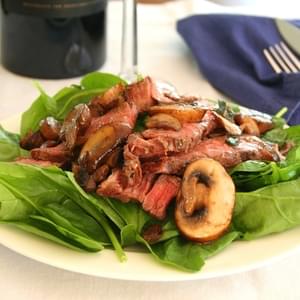 Warm Steak Salad with Mushroom Browned Butter