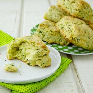 Spinach Cheddar Chive Scones