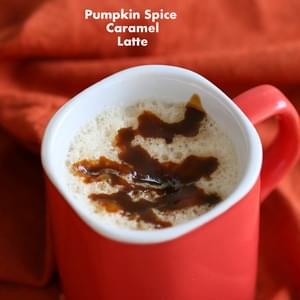Vegan Pumpkin Spice Caramel Latte