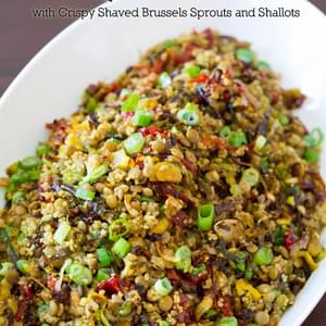 Quinoa Lentil Salad - Roasted Brussels Sprouts