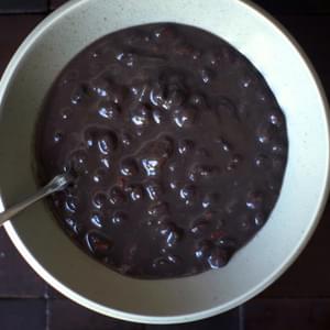 Black Bean Soup with Chipotle and Toasted Cumin Seed Crème Fraîche