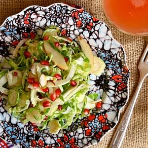 Apple Pomegranate Brussels Sprout Salad