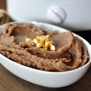 The Best Refried Beans {Made in the Slow Cooker and Fat-Free}