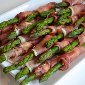 Asparagus wrapped Prosciutto and Boursin Cheese