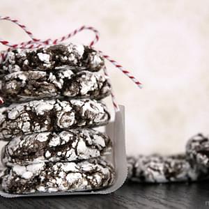 Double Chocolate Ginger Crinkle Cookies