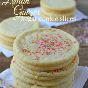 Lemon Ginger Sugar Cookie Slices