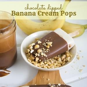 Chocolate Dipped Banana Cream Pops