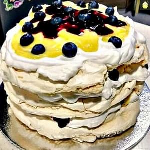 Blueberry & Lemon Meringue Cake