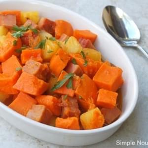 Slow Cooker Ham and Sweet Potatoes