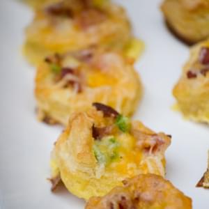Bacon and Egg Breakfast or Brunch Pastries #PuffPastry
