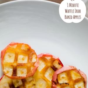 One Minute Waffle Iron Baked Apples