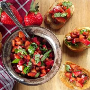 Strawberry Basil Bruschetta