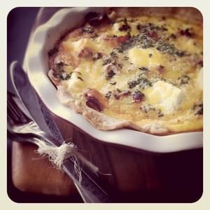 Cream Cheese, Caramelized Onion and Bacon Quiche
