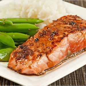 Salmon Fillets with Garlic-Soy Pan Sauce