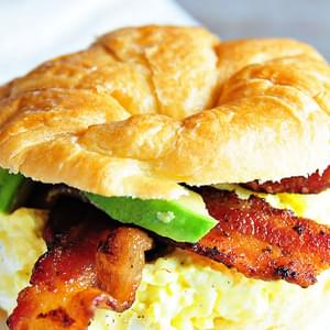 Egg Salad Sandwich with Bacon and Avocado