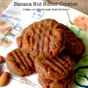 Soft & Chewy Banana Nut Butter Cookies