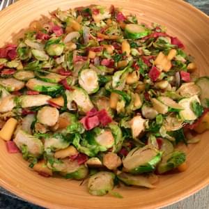 Brussels Sprouts with Apple, Bacon & Onion