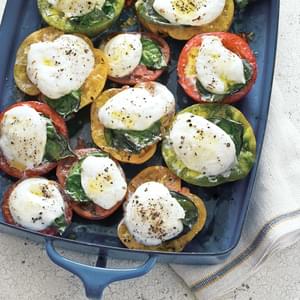 Grill-Roasted Tomatoes Topped with Cheese and Herbs