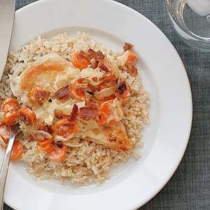 Smothered Chicken with Brown Rice